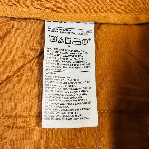 Banana Republic Rust Orange Tapered High Rise Cargo Pants - Picture 4 of 10